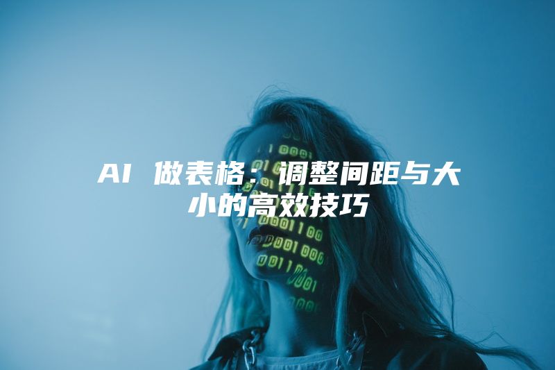 AI 做表格：调整间距与大小的高效技巧