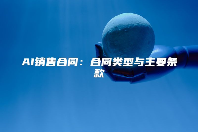 AI销售合同：合同类型与主要条款