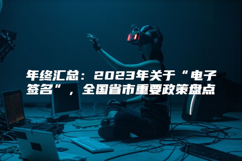 年终汇总：2023年关于“电子签名”，全国省市重要政策盘点