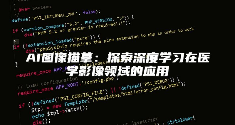 AI图像描摹：探索深度学习在医学影像领域的应用