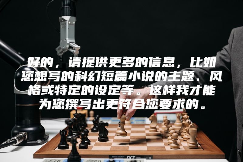 好的，请提供更多的信息，比如您想写的科幻短篇小说的主题、风格或特定的设定等。这样我才能为您撰写出更符合您要求的。