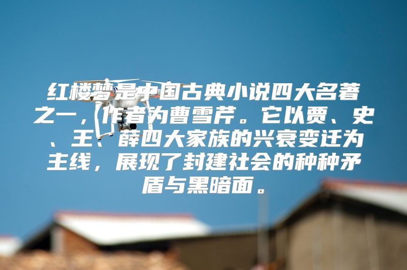 红楼梦是中国古典小说四大名著之一，作者为曹雪芹。它以贾、史、王、薛四大家族的兴衰变迁为主线，展现了封建社会的种种矛盾与黑暗面。