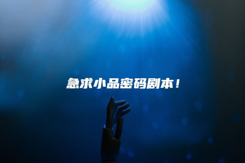 急求小品密码剧本！