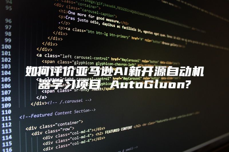 如何评价亚马逊AI新开源自动机器学习项目 AutoGluon?