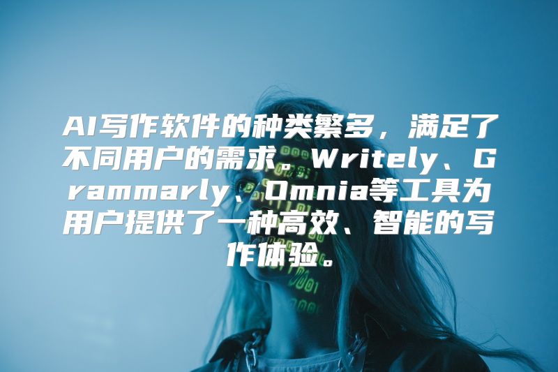AI写作软件的种类繁多，满足了不同用户的需求。Writely、Grammarly、Omnia等工具为用户提供了一种高效、智能的写作体验。