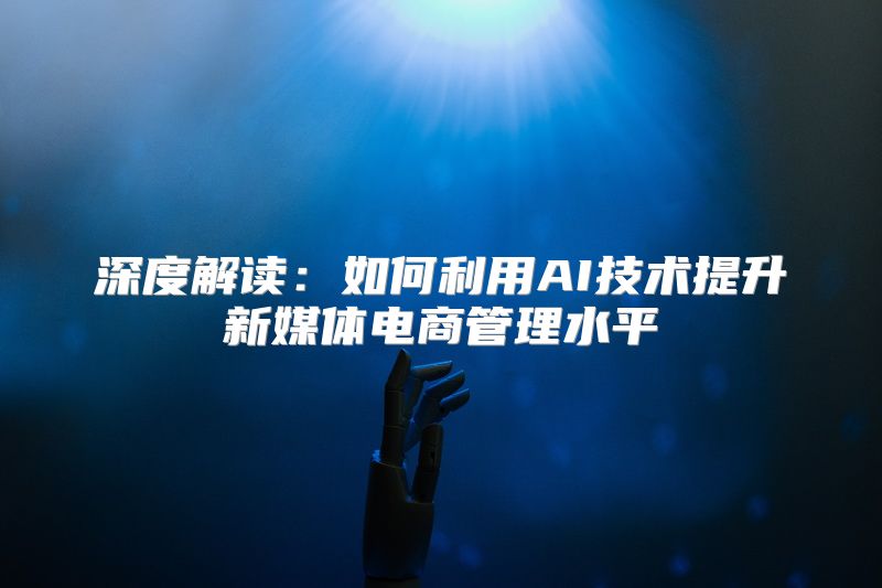 深度解读：如何利用AI技术提升新媒体电商管理水平