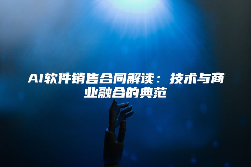 AI软件销售合同解读：技术与商业融合的典范