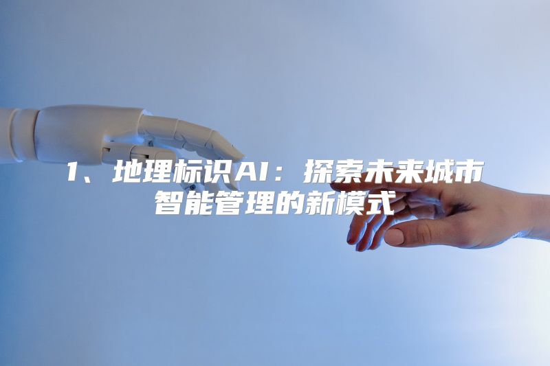 1、地理标识AI：探索未来城市智能管理的新模式
