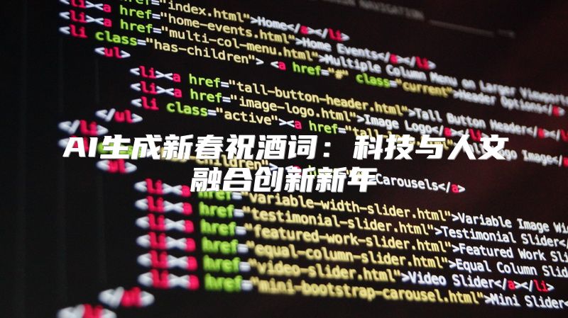 AI生成新春祝酒词：科技与人文融合创新新年
