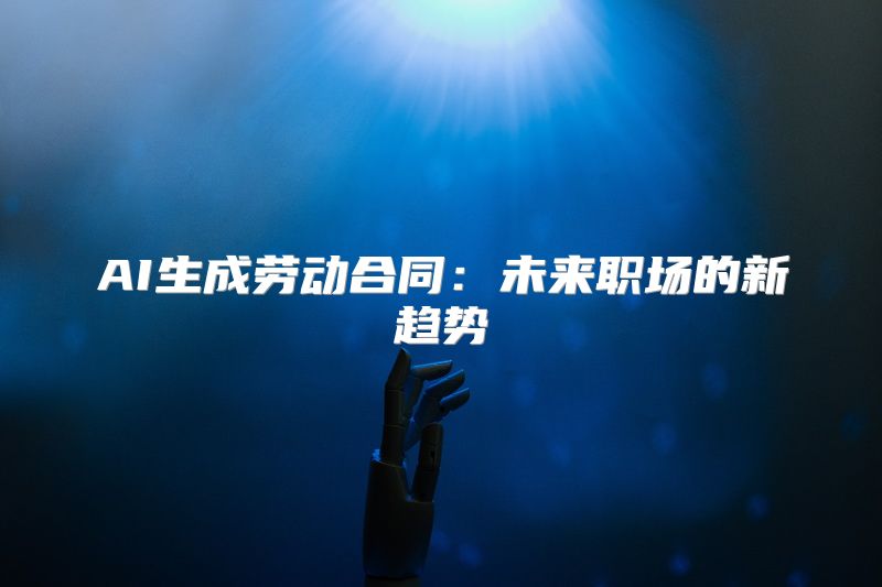 AI生成劳动合同：未来职场的新趋势