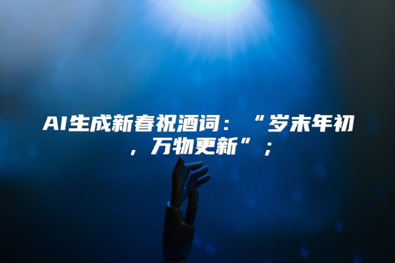 AI生成新春祝酒词：“岁末年初，万物更新”；