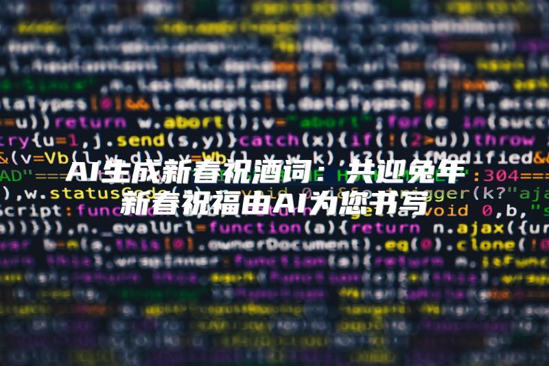 AI生成新春祝酒词：共迎兔年 新春祝福由AI为您书写