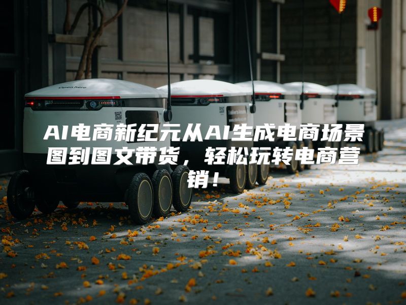 AI电商新纪元从AI生成电商场景图到图文带货，轻松玩转电商营销！