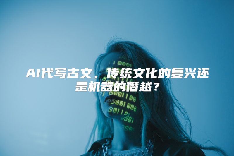 AI代写古文，传统文化的复兴还是机器的僭越？
