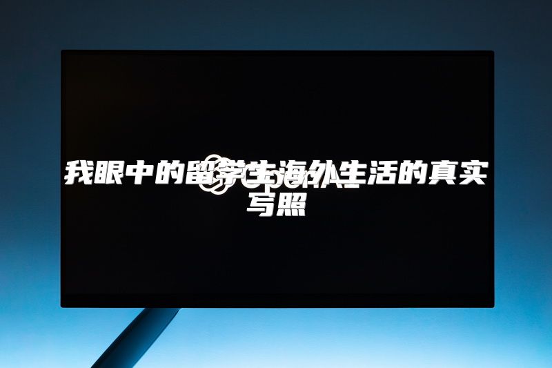 我眼中的留学生海外生活的真实写照