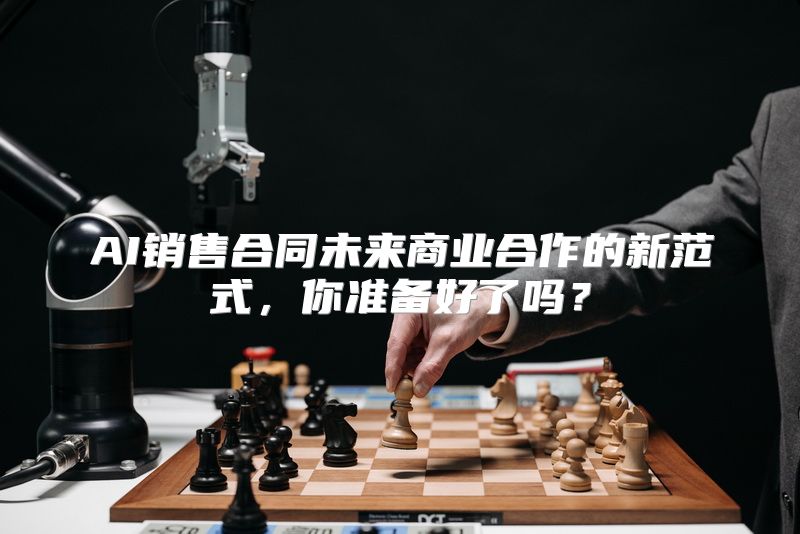 AI销售合同未来商业合作的新范式，你准备好了吗？