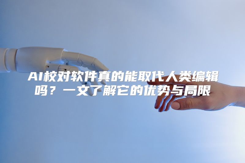 AI校对软件真的能取代人类编辑吗？一文了解它的优势与局限