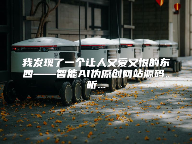 我发现了一个让人又爱又恨的东西——智能AI伪原创网站源码。听...