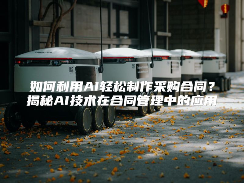 如何利用AI轻松制作采购合同？揭秘AI技术在合同管理中的应用