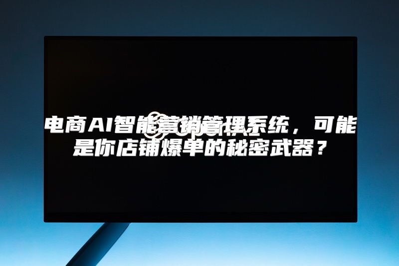 电商AI智能营销管理系统，可能是你店铺爆单的秘密武器？