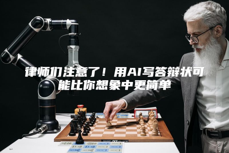 律师们注意了！用AI写答辩状可能比你想象中更简单
