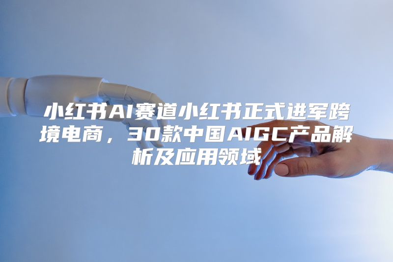 小红书AI赛道小红书正式进军跨境电商，30款中国AIGC产品解析及应用领域