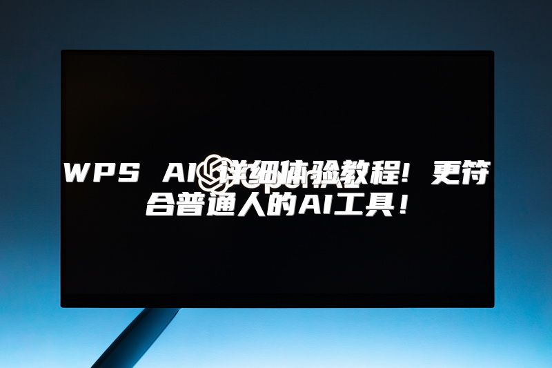 WPS AI 详细体验教程! 更符合普通人的AI工具！