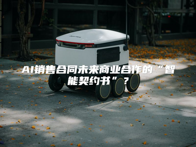 AI销售合同未来商业合作的“智能契约书”？
