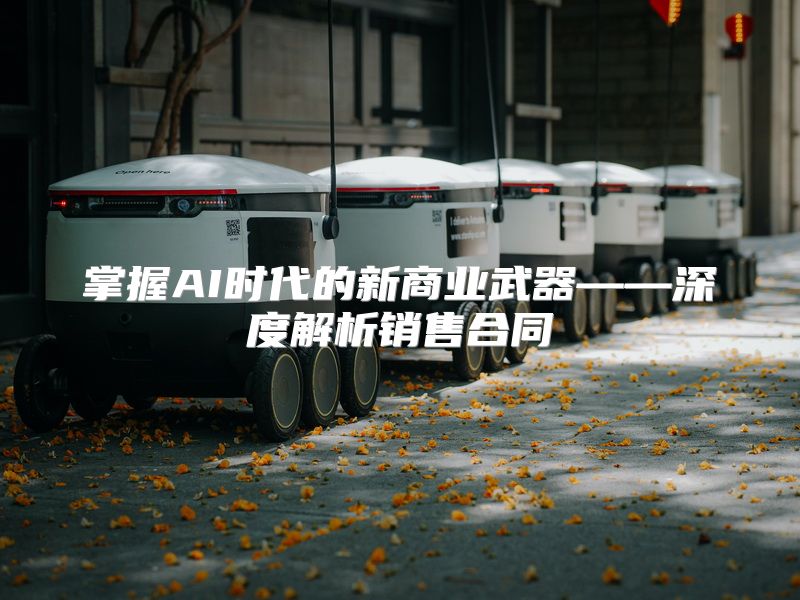 掌握AI时代的新商业武器——深度解析销售合同