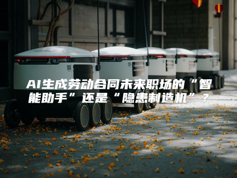 AI生成劳动合同未来职场的“智能助手”还是“隐患制造机”？