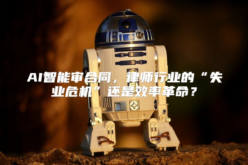 AI智能审合同，律师行业的“失业危机”还是效率革命？