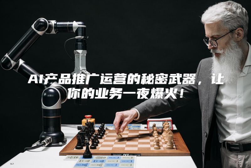 AI产品推广运营的秘密武器，让你的业务一夜爆火！