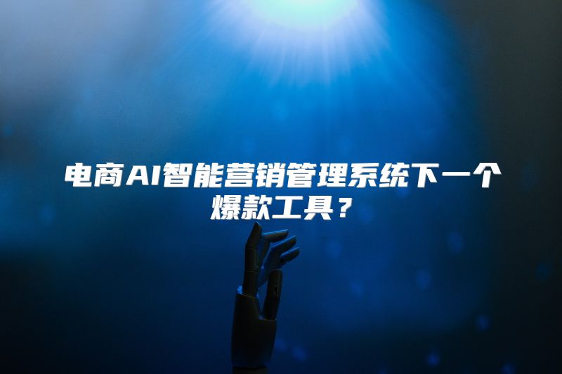 电商AI智能营销管理系统下一个爆款工具？