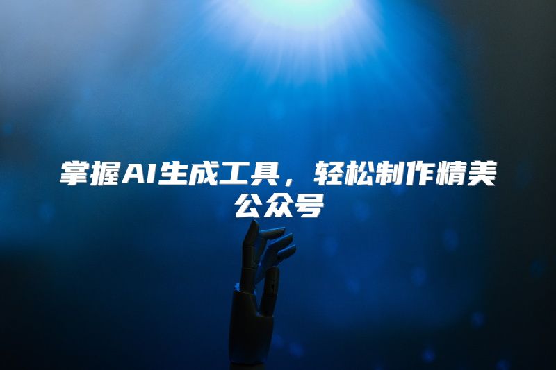 掌握AI生成工具，轻松制作精美公众号