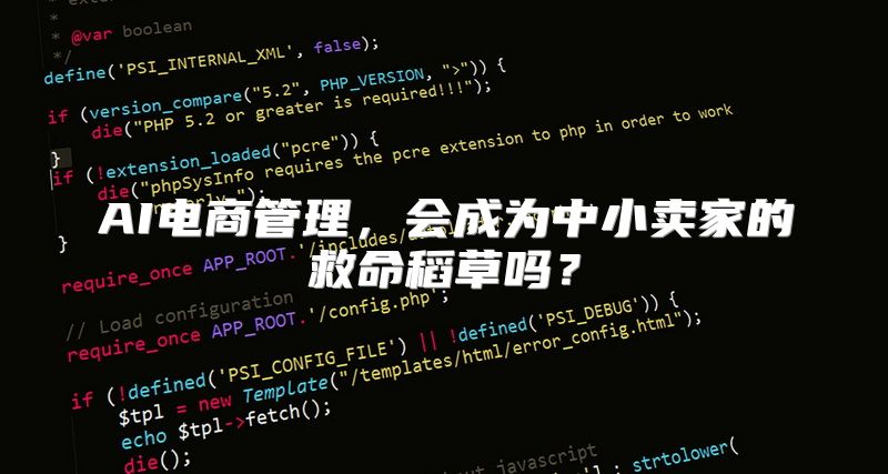 AI电商管理，会成为中小卖家的救命稻草吗？