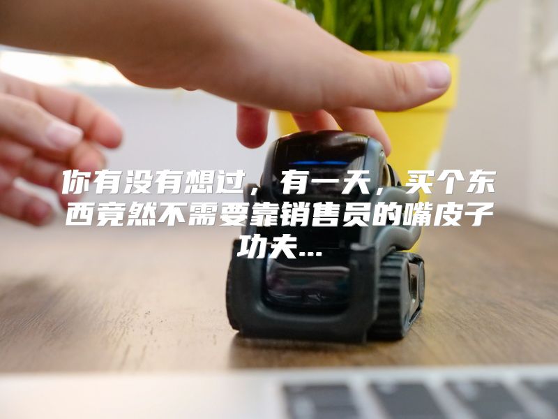 你有没有想过，有一天，买个东西竟然不需要靠销售员的嘴皮子功夫...