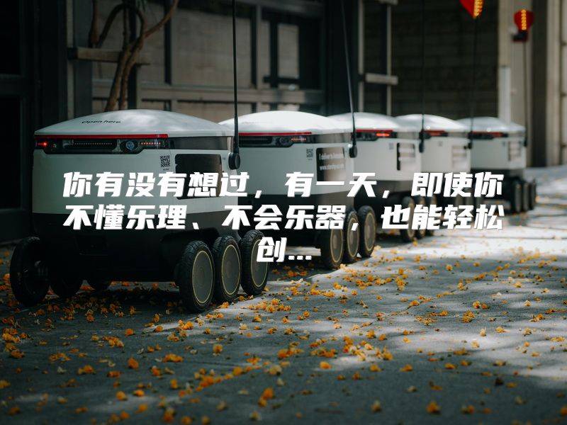 你有没有想过，有一天，即使你不懂乐理、不会乐器，也能轻松创...