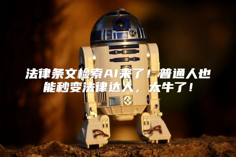 法律条文检索AI来了！普通人也能秒变法律达人，太牛了！