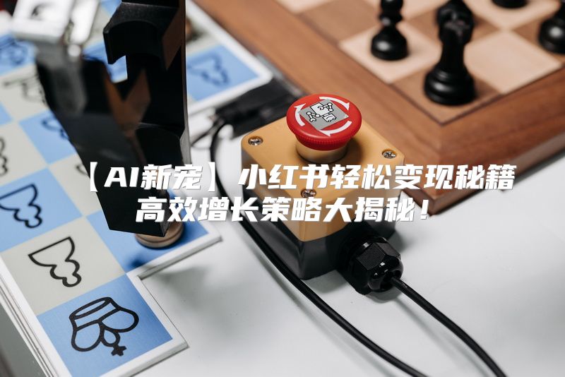 【AI新宠】小红书轻松变现秘籍高效增长策略大揭秘！