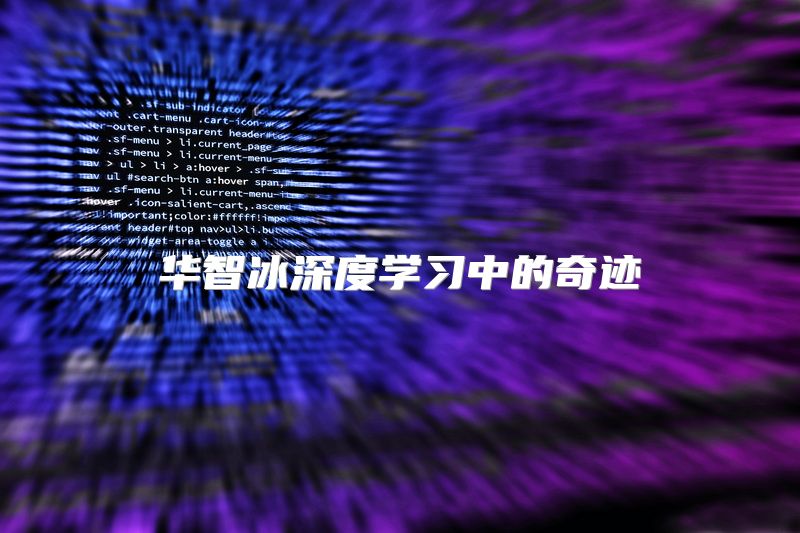 华智冰深度学习中的奇迹