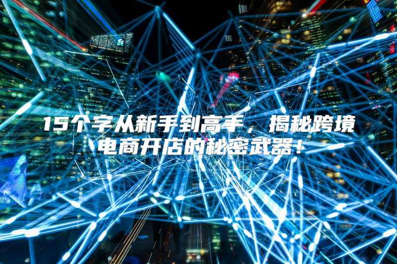 15个字从新手到高手，揭秘跨境电商开店的秘密武器！