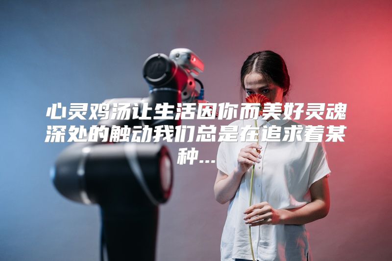 心灵鸡汤让生活因你而美好灵魂深处的触动我们总是在追求着某种...
