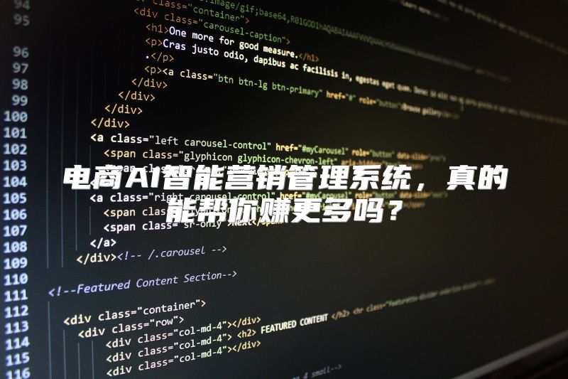 电商AI智能营销管理系统，真的能帮你赚更多吗？