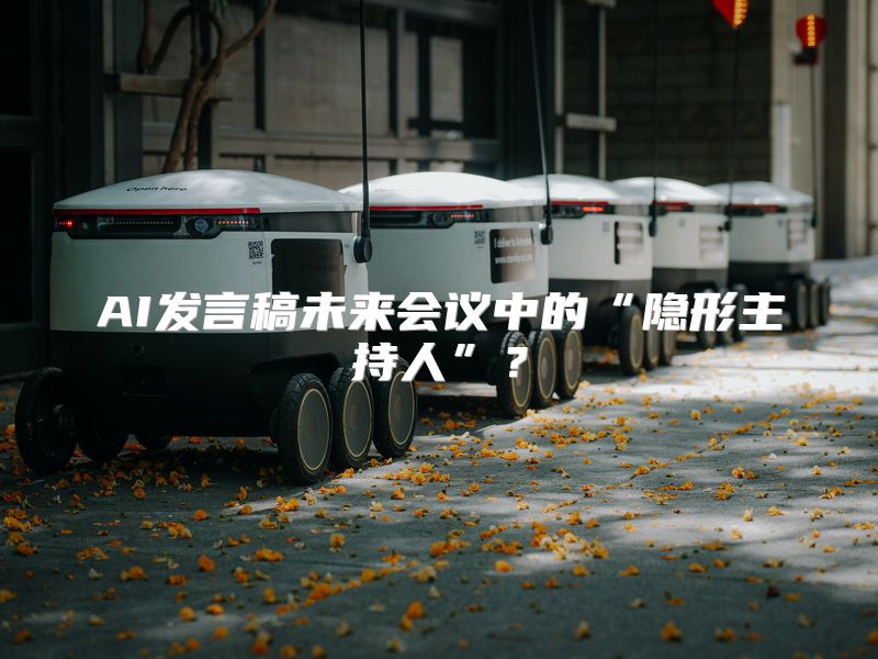 AI发言稿未来会议中的“隐形主持人”？