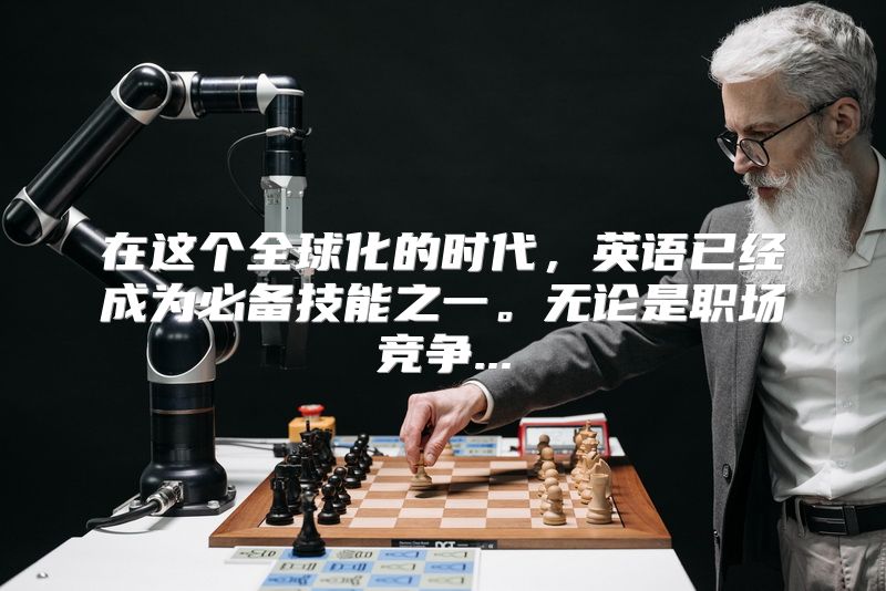 在这个全球化的时代，英语已经成为必备技能之一。无论是职场竞争...