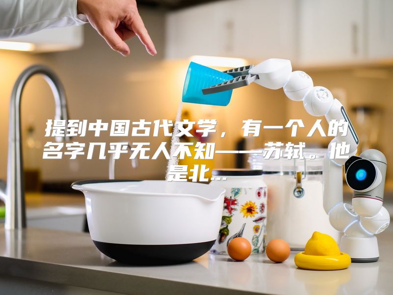 提到中国古代文学，有一个人的名字几乎无人不知——苏轼。他是北...