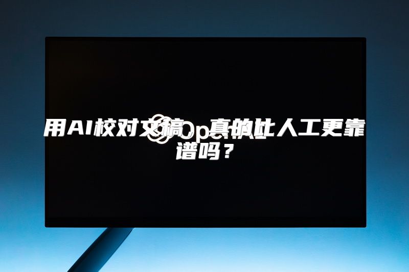 用AI校对文稿，真的比人工更靠谱吗？