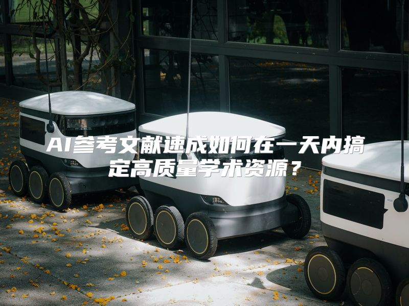 AI参考文献速成如何在一天内搞定高质量学术资源？