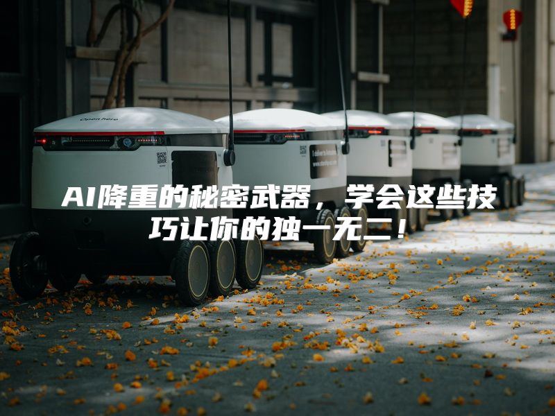 AI降重的秘密武器，学会这些技巧让你的独一无二！