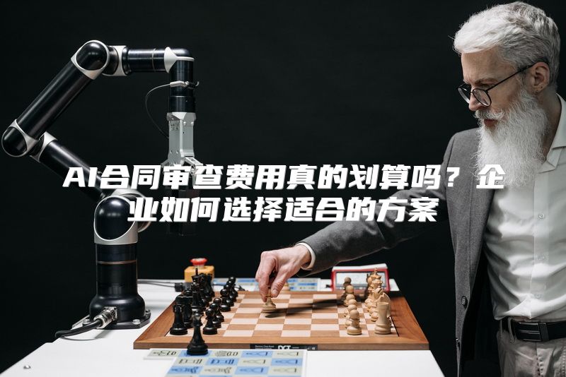 AI合同审查费用真的划算吗？企业如何选择适合的方案